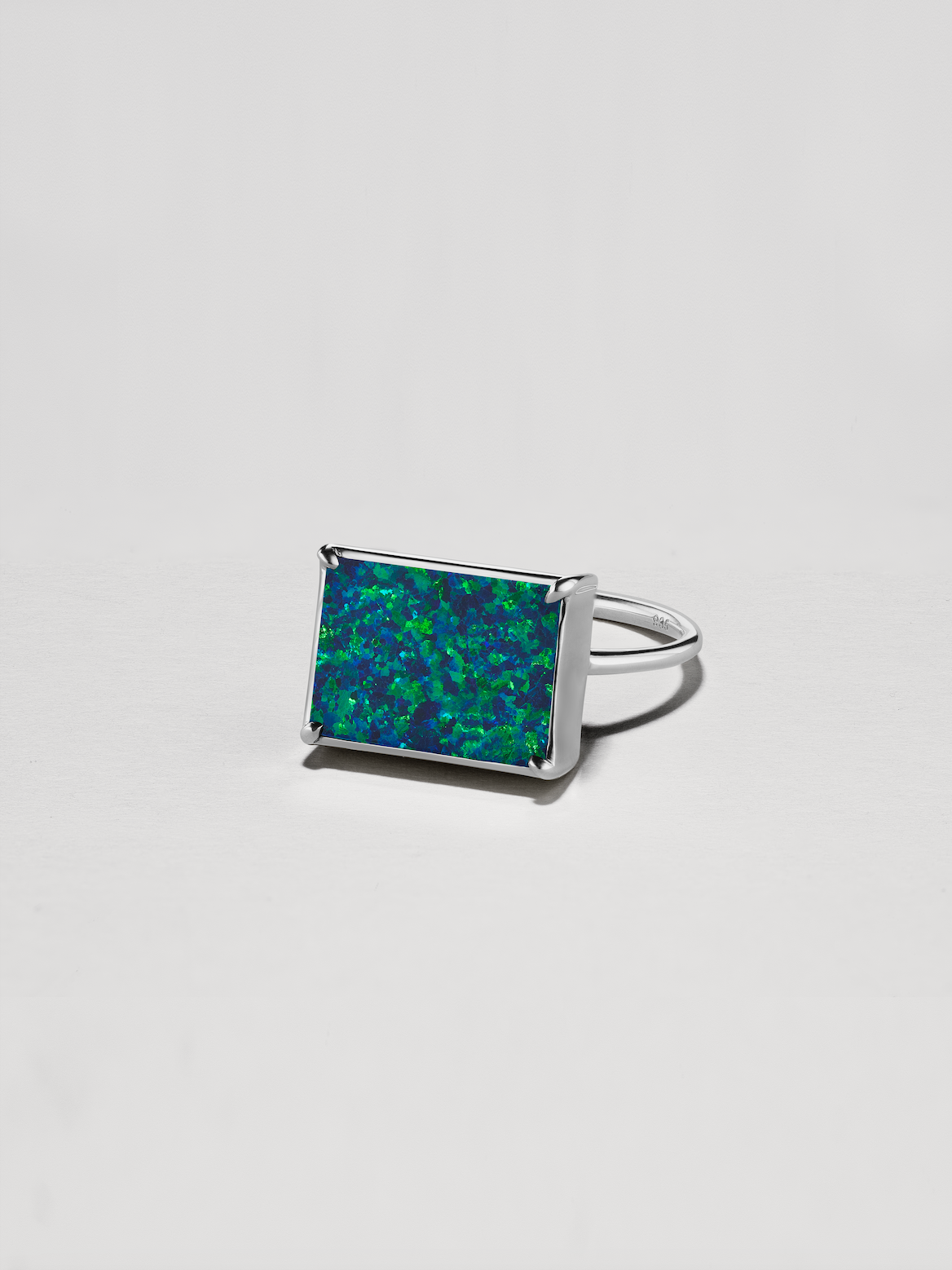 Green and blue opal