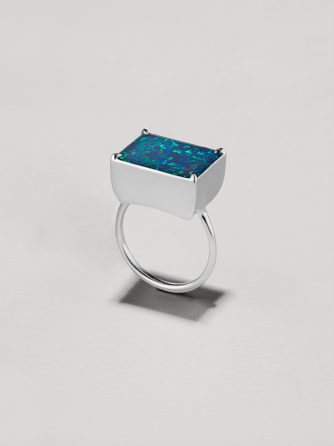 Green and blue opal